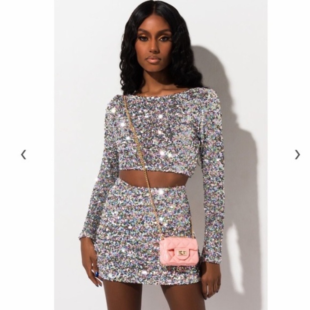 🔥 NWT Akira Hit The Slopes Sequin Set